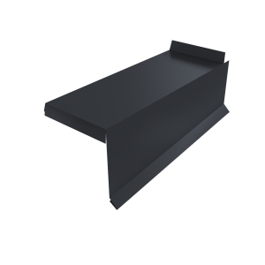 Планка торцевая сегментная Квадро профи Правая 0,5 Drap TX RAL 7024 мокрый асфальт