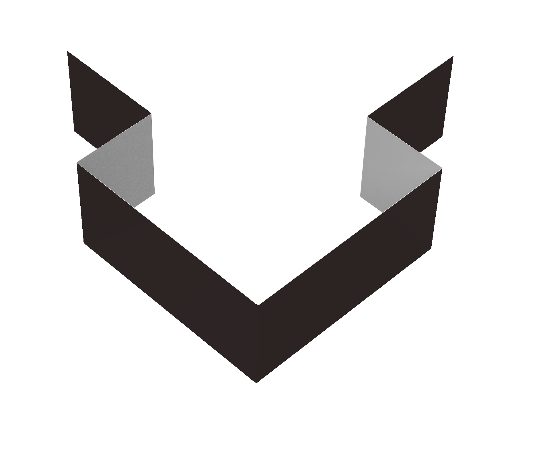 Угол внешний симметричный фибросайдинга 0,5 Drap TX RAL 9005 черный (3м)