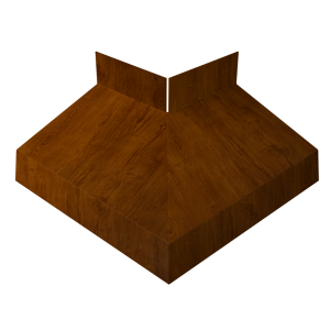 Угол отлива внешний 50 0,4 Print Premium с пленкой Golden Wood Intense FTC