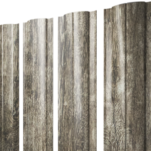 Штакетник Круглый с прямым резом 0,45 Print Elite Nordic Wood TwinColor