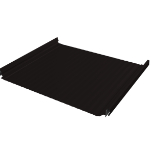 Кликфальц Pro Gofr Grand Line 0,45 Drap TX с пленкой на замках RAL 9005 черный