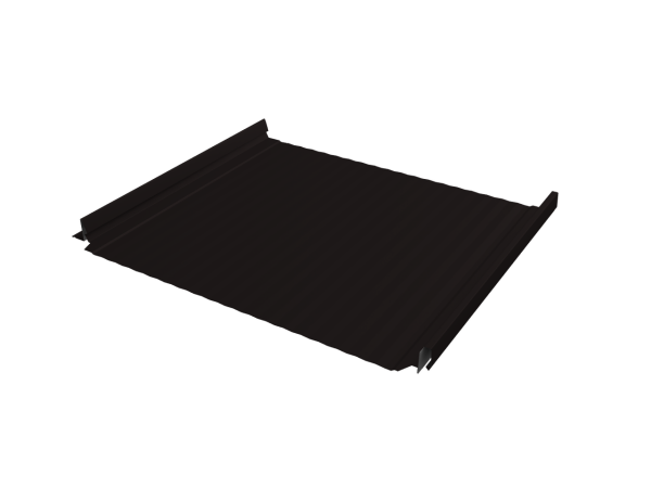 Кликфальц Pro Gofr Grand Line 0,45 Drap TX с пленкой на замках RAL 9005 черный