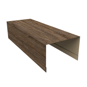 Крышка для забора из сайдинга (Квадро брус, Вертикаль) 0,45 Print Elite Nordic Wood TwinColor (3м)