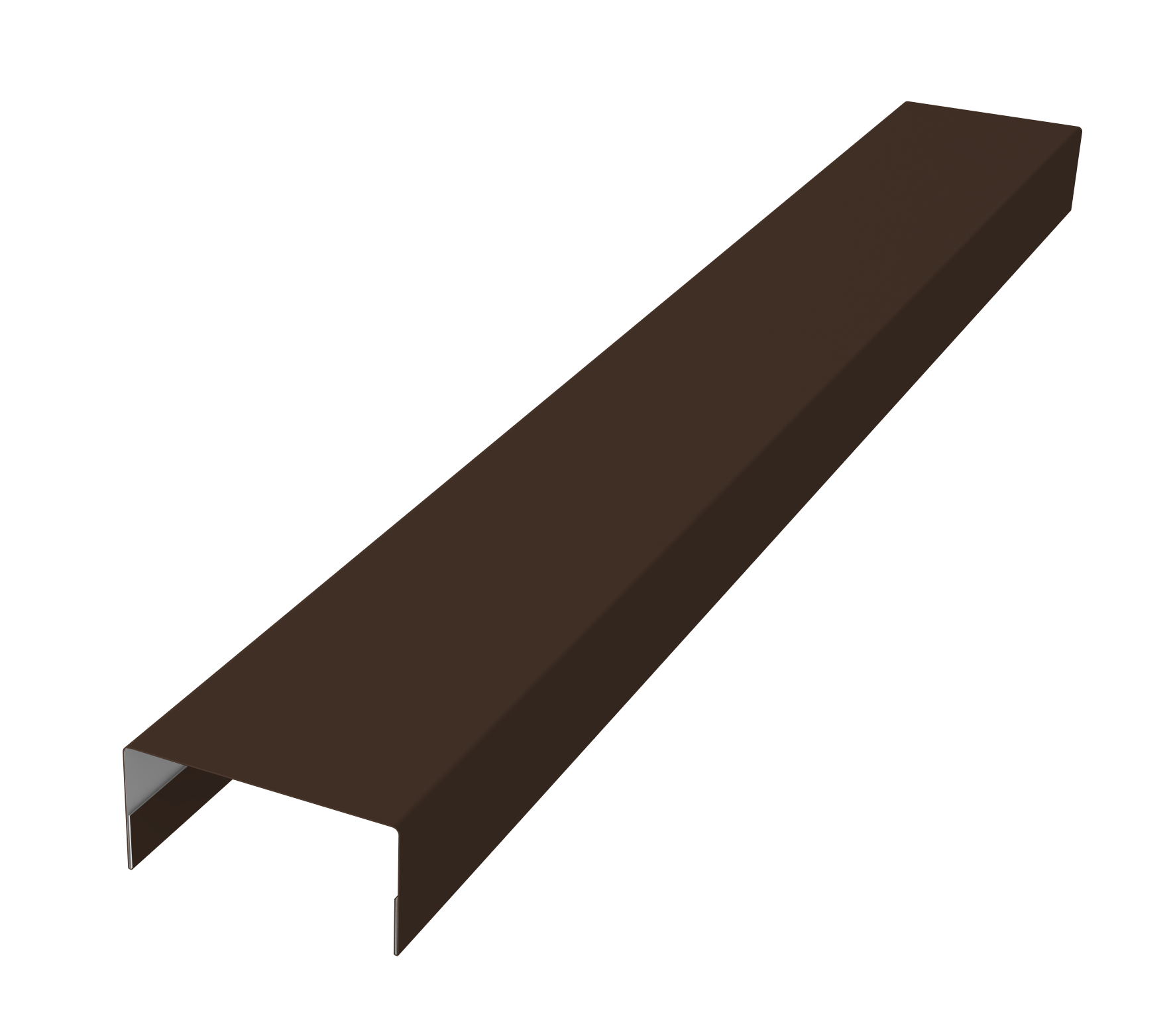 Крышка забора для горизонтального монтажа штакетника 0,5 Rooftop Бархат RAL 8017 шоколад (2м)