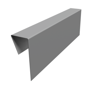 Планка приемная оконная фибросайдинга 0,45 PE с пленкой RAL 9006 бело-алюминиевый (3м)