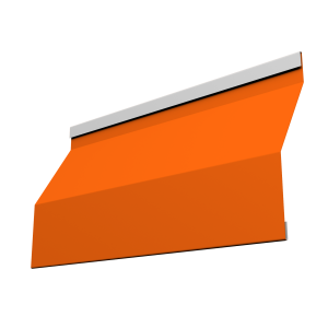 Ламель забора жалюзи Milan Slim 0,45 PE с пленкой RAL 2004 оранжевый