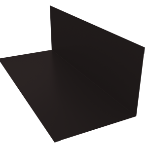 Планка примыкания 130х160мм 0,5 Velur X RAL 9005 черный (2м)