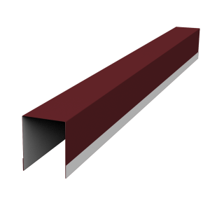 Планка опорная составная внутренняя для забора жалюзи Palermo 0,45 Drap TX RAL 3005 красное вино (2,5м)