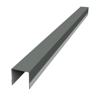 Планка вертикальная обратная для забора жалюзи Palermo 0,45 PE RAL 7005 мышино-серый (1,8м)