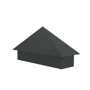 Колпак на полустолб для С8,С10 0,5 GreenCoat Pural BT, matt с пленкой RR2H3 (RAL 7016 антрацитово-серый)