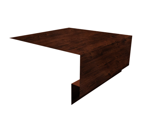 Планка околооконная сложная 250х75х18 (j-фаска) 0,45 Print Elite Cherry Wood TwinColor (3м)