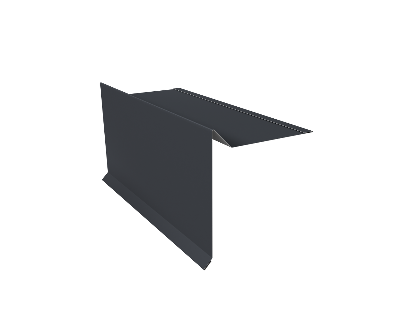 Планка ветровая с отгибом для мягкой кровли 100х20х70 0,45 Drap ST RAL 7024 мокрый асфальт (2м)