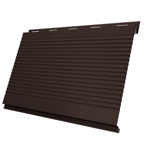 Софит Вертикаль 0,2 Grand Line gofr 0,45 Drap TX с пленкой RR 32 темно-коричневый