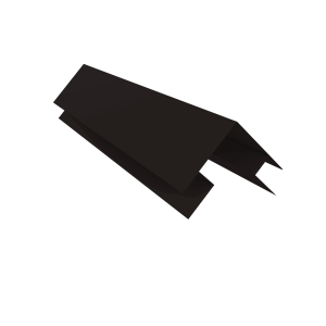 Планка угла внешнего сложная Кожуха сегментного 0,5 Velur X RAL 9005 черный (2,0м)