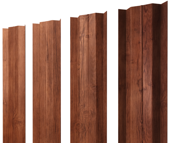 Штакетник М-образный В с прямым резом 0,45 Print Premium Rowan Wood Intense FTC
