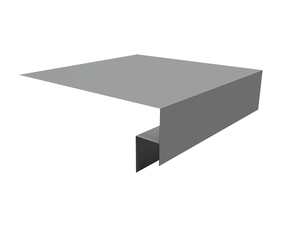 Планка околооконная сложная Блок-Хаус new Grand Line 200х50х27 0,5 Satin с пленкой RAL 9006 бело-алюминиевый (2м)