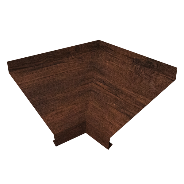 Угол отлива внутренний 200 0,45 Print-Double Premium с пленкой Cherry Wood Dark F