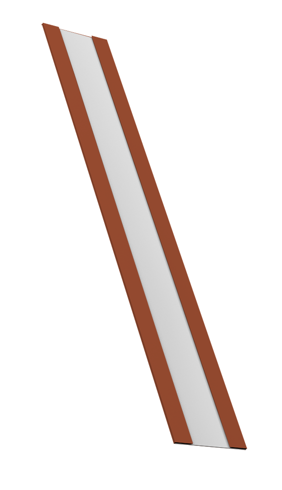 Крепежная планка жалюзи Milan, Milan Slim, Tokyo 0,45 PE RAL 8004 терракота (1,8м)