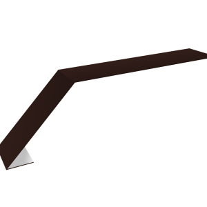 Планка карнизная для мягкой кровли 100х60 0,5 Satin с пленкой RAL 8017 шоколад (2м)