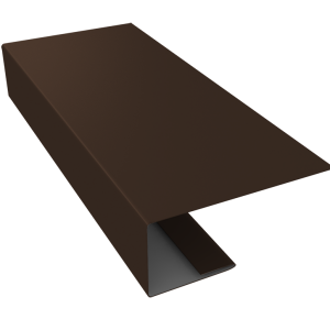 J-Профиль 18мм 0,5 Drap RAL 8017 шоколад (2м)