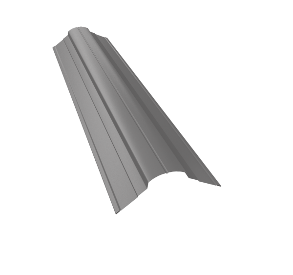 Планка конька фигурного 70x70 0,45 Drap RAL 7004 сигнальный серый (3м)