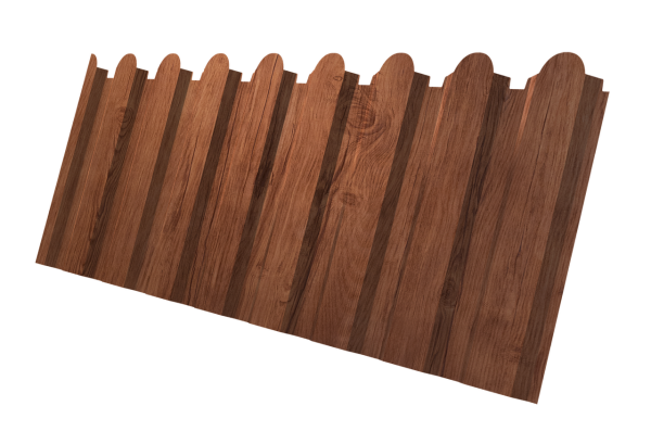 Профнастил С20A фигурный 0,45 Print Premium Rowan Wood Intense FTC