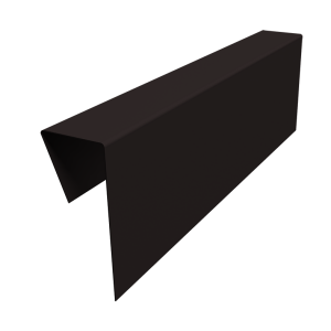 Планка приемная оконная фибросайдинга 0,5 Velur X RAL 9005 черный (3м)