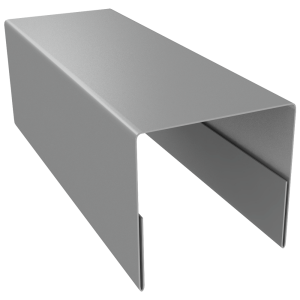 Планка П-образная заборная 20 0,5 Satin с пленкой RAL 9006 бело-алюминиевый (3м)