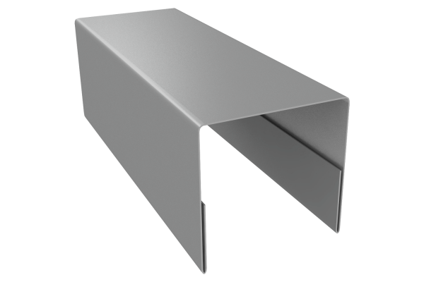 Планка П-образная заборная 20 0,5 Satin с пленкой RAL 9006 бело-алюминиевый (3м)