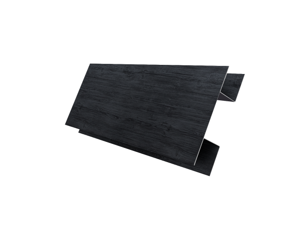 Планка H-образная Экобрус 0,45 Print Premium с пленкой Grey Wood TwinColor (3м)