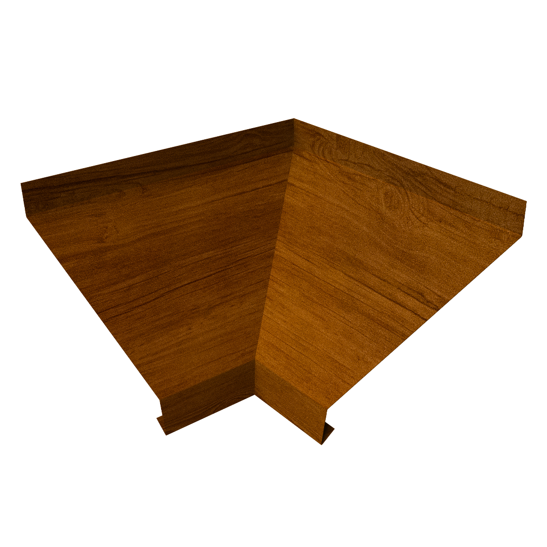 Угол отлива внутренний 150 0,45 Print-Double Premium с пленкой Golden Wood Intense F