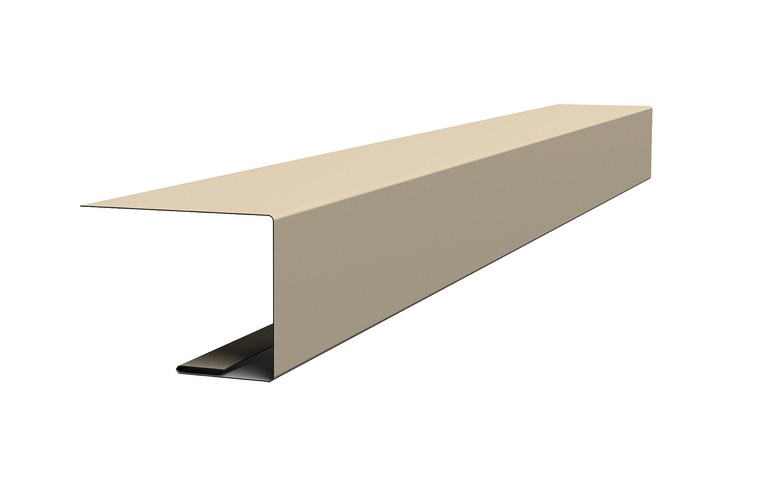 Планка завершающая фальц 0,45 PE с пленкой RAL 1015 светлая слоновая кость (2м)