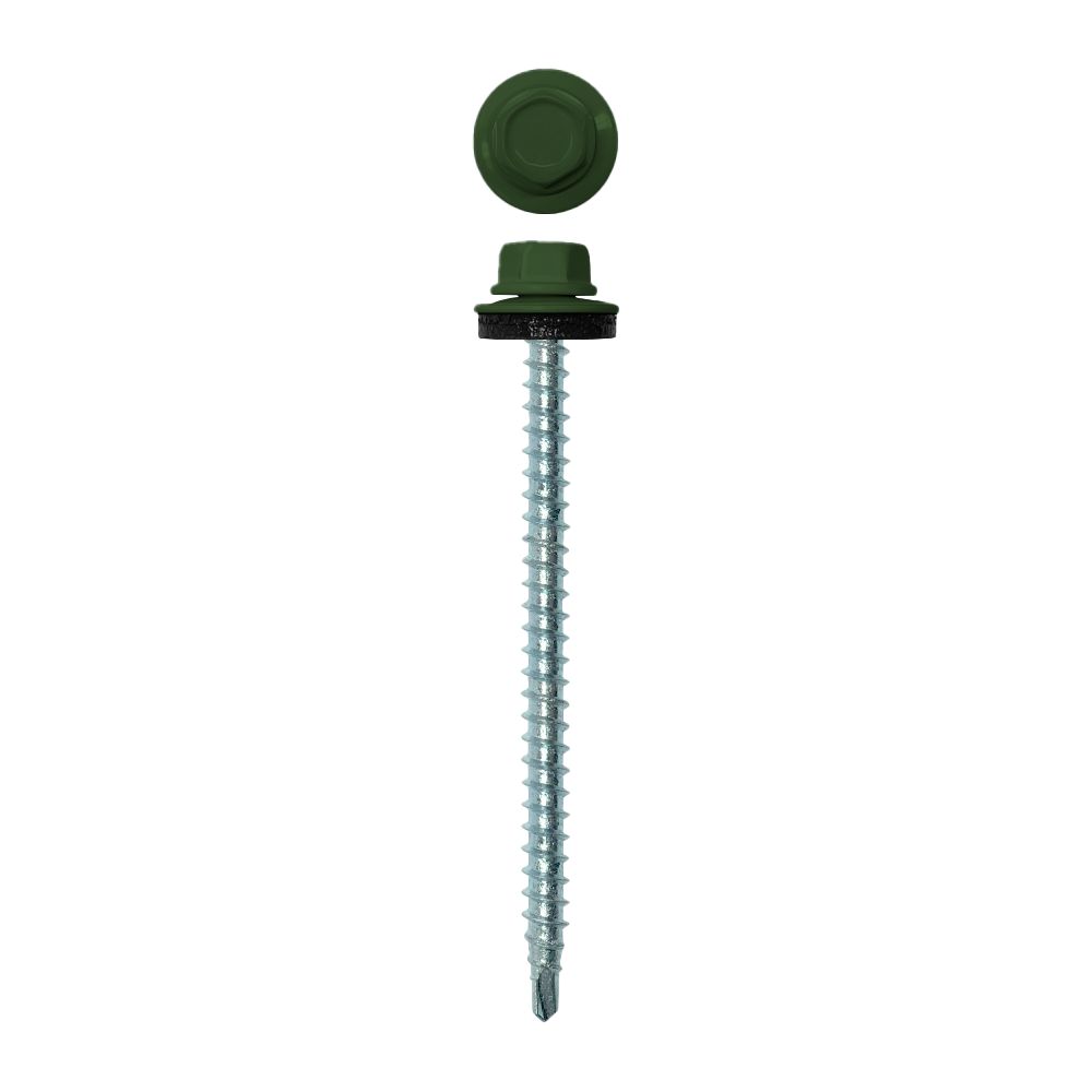 Саморез кровельный 4,8х70 (100шт) сверло №1 RAL 6020