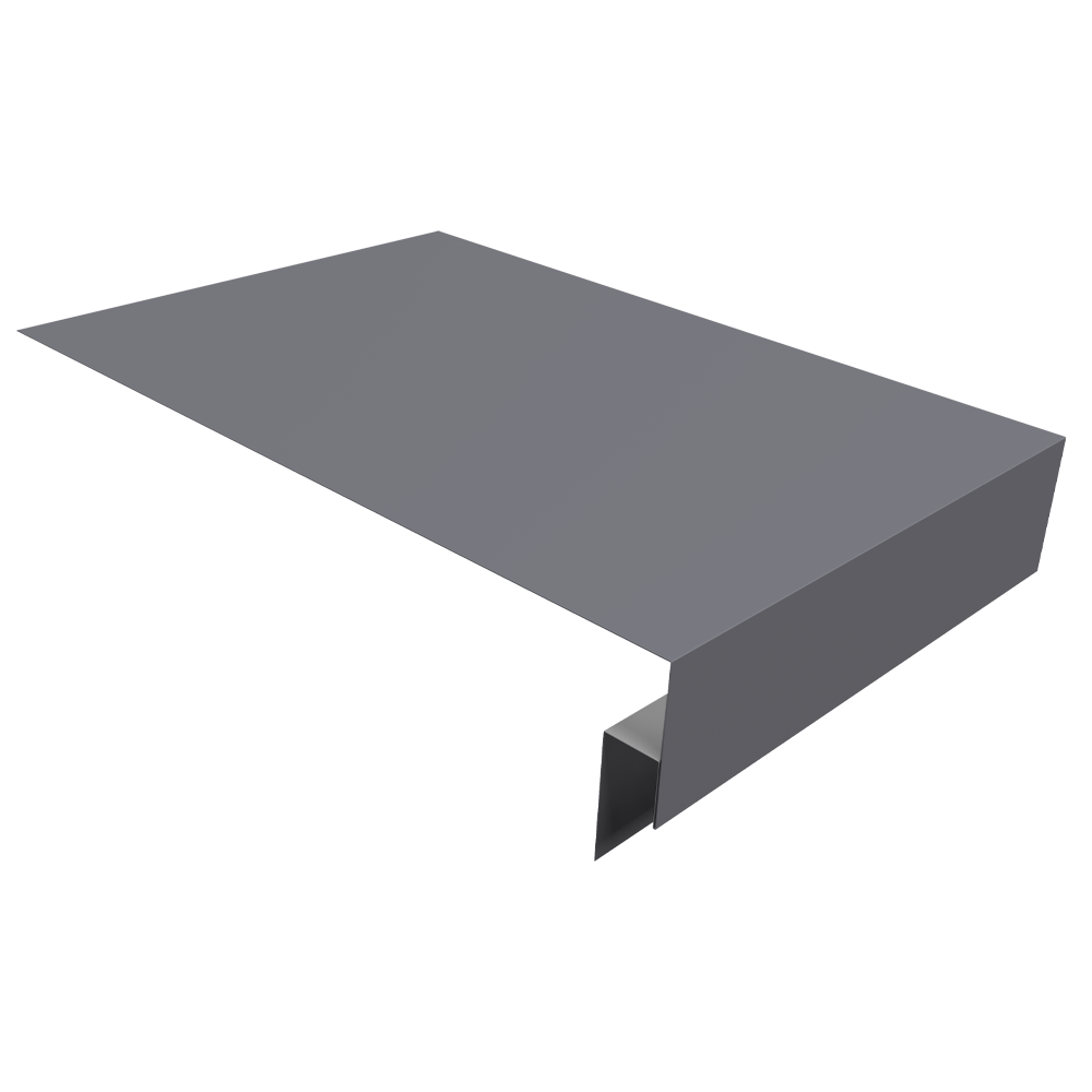 Планка околооконная сложная фальц 0,45 Drap TX RAL 7004 сигнальный серый (2м)