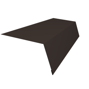 Планка карнизная для мягкой кровли 100х65 0,45 PE с пленкой RR 32 темно-коричневый (3м)