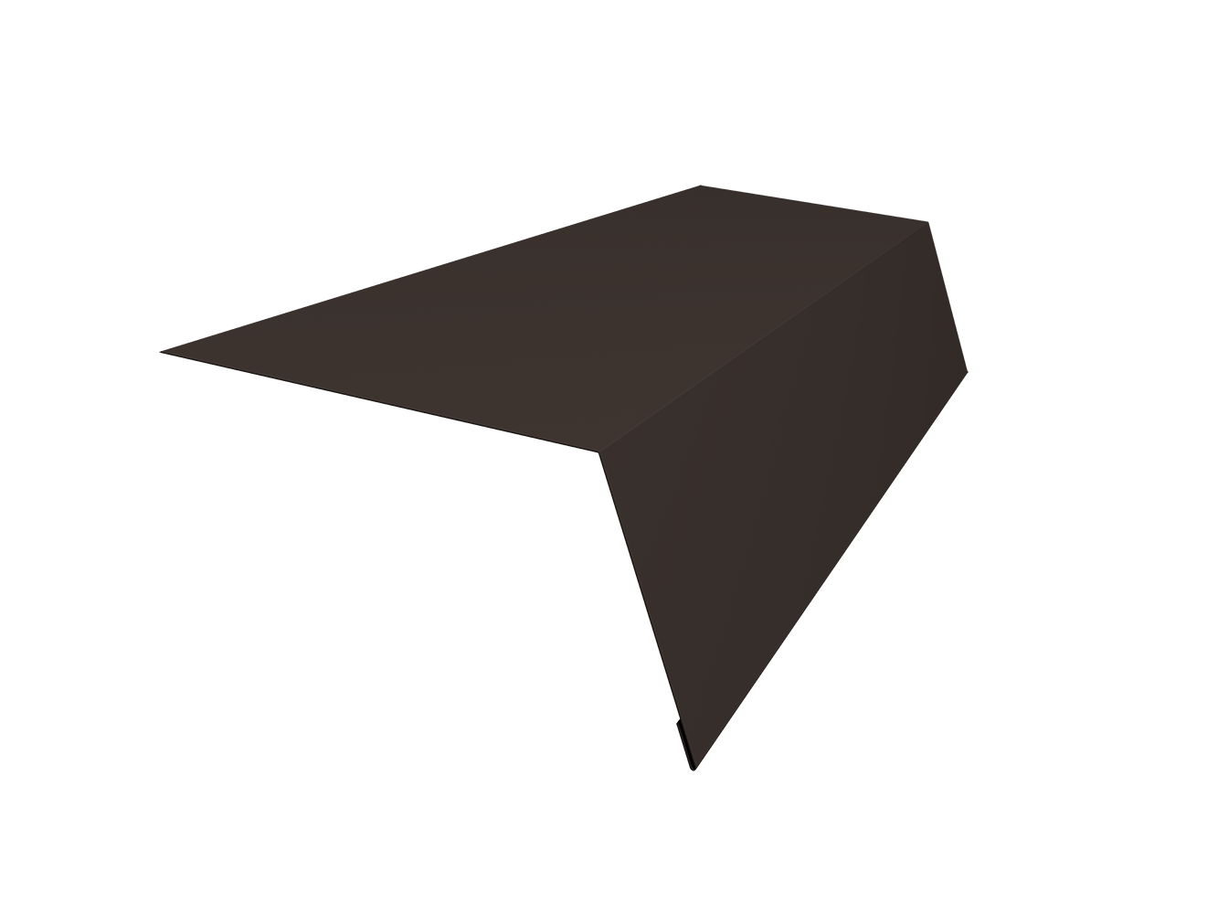 Планка карнизная для мягкой кровли 100х65 0,45 PE с пленкой RR 32 темно-коричневый (3м)