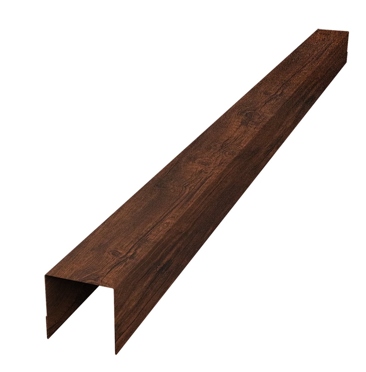 Планка вертикальная обратная для забора жалюзи Palermo 0,45 Print-Double Premium Cherry Wood Dark F (2м)