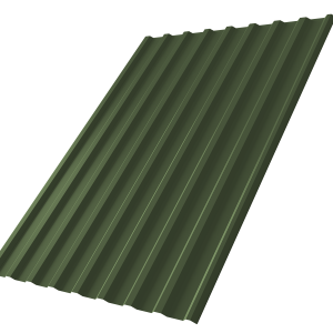 Профнастил С20R 0,5 Satin Matt TX RAL 6020 хромовая зелень