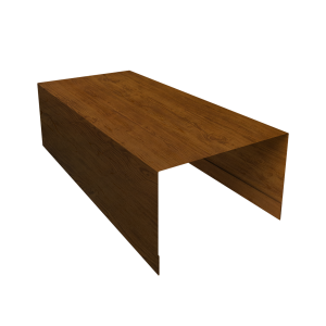 Крышка для забора из сайдинга (Блок-хаус new) 0,45 Print-double Elite Golden Wood (2,5м)