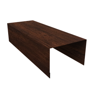Крышка для забора из сайдинга (Квадро брус, Вертикаль) 0,45 Print-Double Premium Cherry Wood Dark F (2,54м)