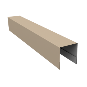 Планка боковая для забора из сайдинга (Блок-хаус new) 0,5 Satin RAL 1015 светлая слоновая кость (3м)