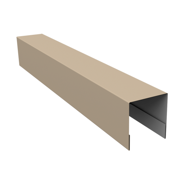 Планка боковая для забора из сайдинга (Блок-хаус new) 0,5 Satin RAL 1015 светлая слоновая кость (3м)