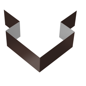 Угол внешний симметричный фибросайдинга 0,5 Atlas X с пленкой RAL 8017 шоколад (3м)