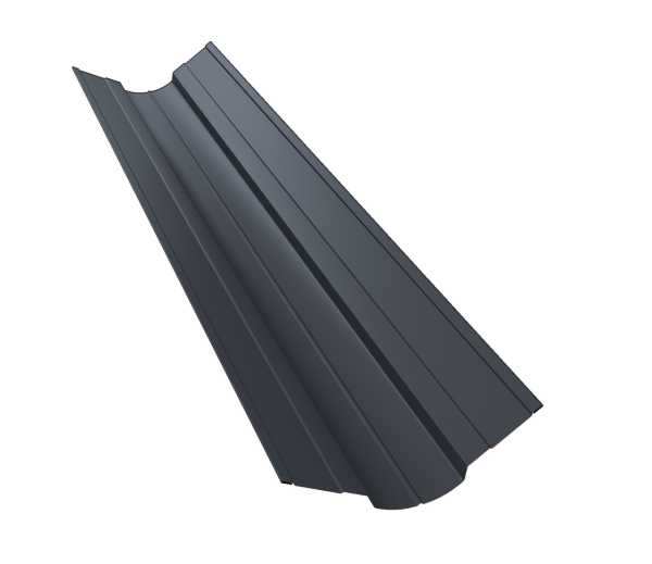 Планка ендовы верхней фигурной 70x70 0,5 Velur X RAL 7024 мокрый асфальт (3м)
