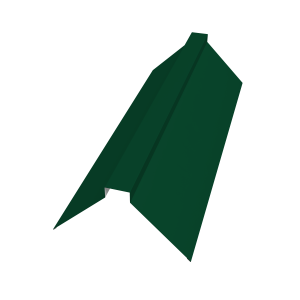 Планка конька плоского 115х30х115 0,45 Drap TR RAL 6005 зеленый мох (2м)