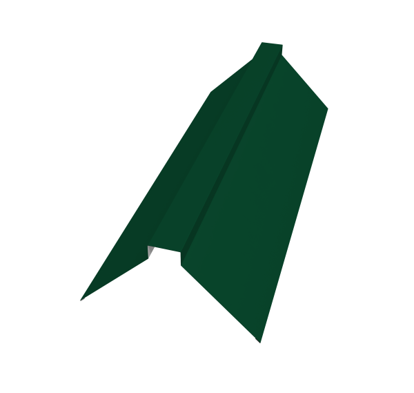 Планка конька плоского 115х30х115 0,45 Drap TR RAL 6005 зеленый мох (2м)