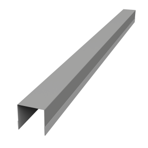 Планка вертикальная обратная для горизонтального монтажа штакетника 0,45 Drap TX RAL 7047 телегрей 4 (2м)