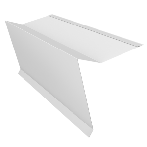 Планка ветровая для мягкой кровли 60х30х90 Фартук фронтонный S5 0,5 PE с пленкой RAL 9003 сигнальный белый (2м)