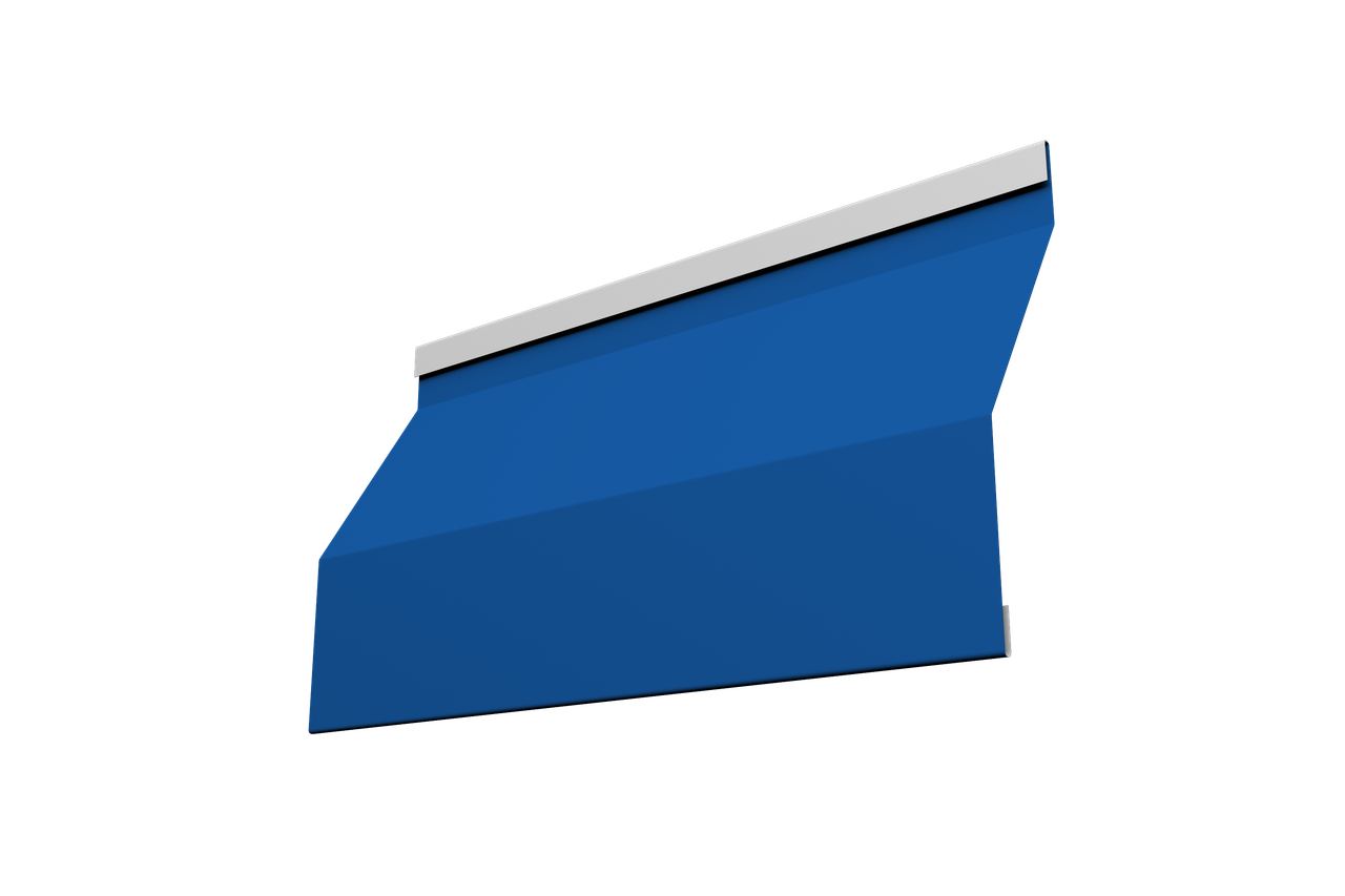 Ламель забора жалюзи Milan Slim 0,45 PE с пленкой RAL 5005 сигнальный синий