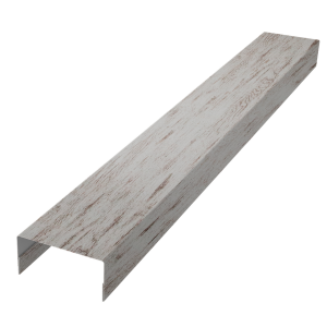 Крышка забора для горизонтального монтажа штакетника 0,45 Print Elite Snow Wood TwinColor (2м)